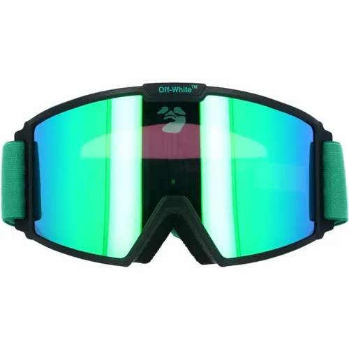Oversized Snow Goggle with Mirror Lenses , unisex, Sizes: ONE SIZE - Off White - Modalova