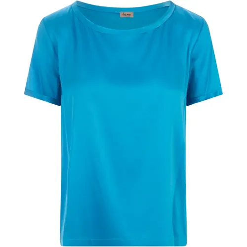 Silk Round Neck T-shirt , female, Sizes: L, S, M - Her Shirt - Modalova