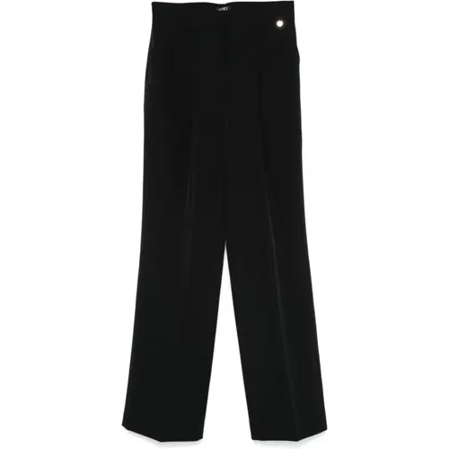 Palazzo Trousers with Pleat Detailing , female, Sizes: L, XS, S, M - Liu Jo - Modalova