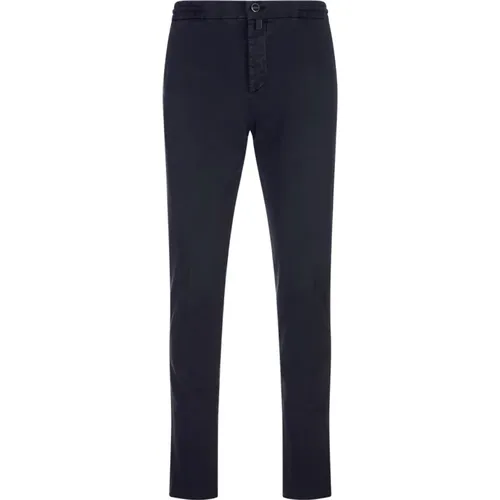 Straight-Leg Trousers Elasticated Waist , male, Sizes: W35, W32, W36, W40, W33, W38, W31, W34 - Kiton - Modalova