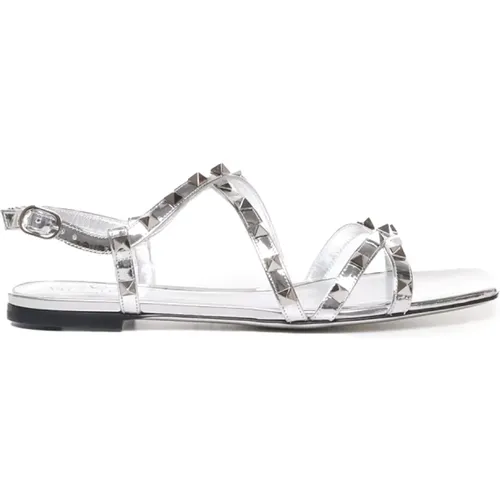 Silver Sandals , female, Sizes: 5 UK, 6 1/2 UK - Valentino Garavani - Modalova
