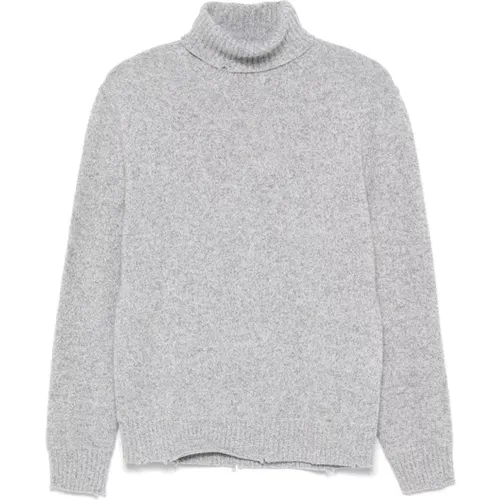 Grey Knit Sweater Melange Cashmere Wool , male, Sizes: 3XL, L, S, 2XL, XL - Dsquared2 - Modalova