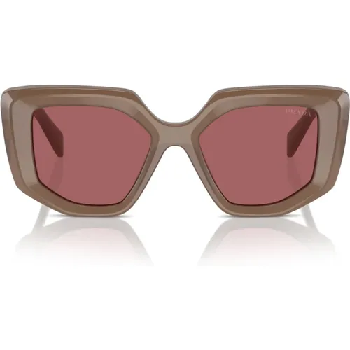 Stylish Irregular Sunglasses , unisex, Sizes: 50 MM - Prada - Modalova