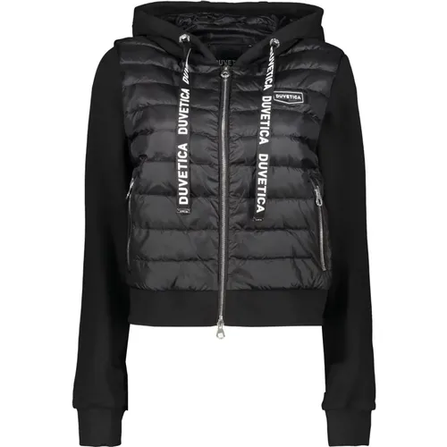 Jacke mit Logopatch und Rippbündchen , Damen, Größe: M - duvetica - Modalova