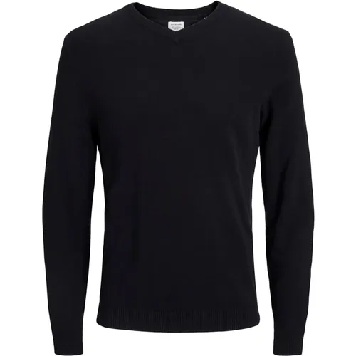 Basic V-Ausschnitt Strickpullover - jack & jones - Modalova