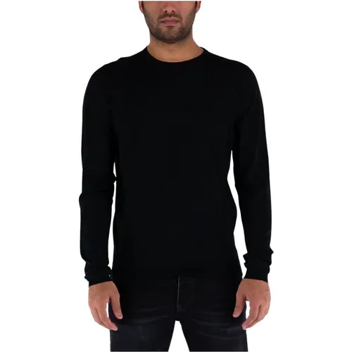 Solid Color Crewneck Sweater , male, Sizes: M - Goes Botanical - Modalova