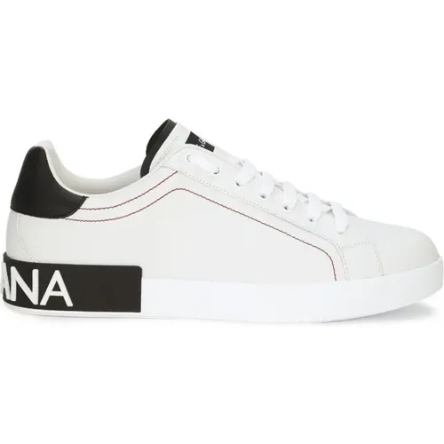White Sneakers for Men , male, Sizes: 5 UK, 7 UK, 9 1/2 UK, 8 1/2 UK, 10 UK, 7 1/2 UK - Dolce & Gabbana - Modalova