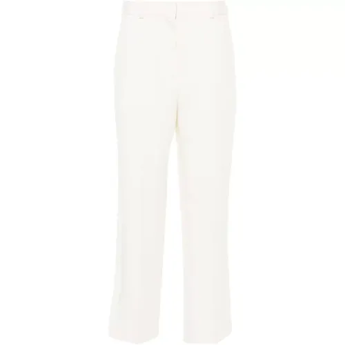 Tailored Natural Trousers , female, Sizes: M, S - TotêMe - Modalova