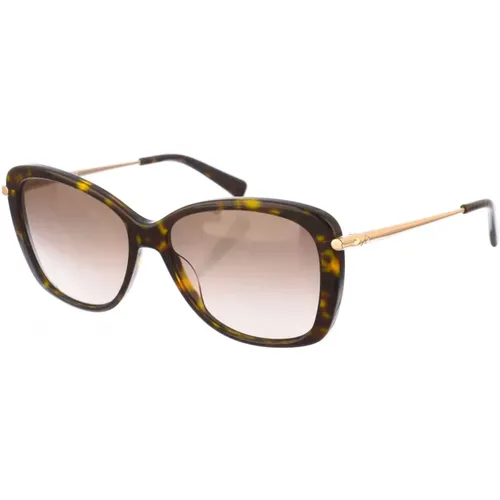 Schmetterlingsstil Acetat Sonnenbrille , Damen, Größe: ONE Size - Longchamp - Modalova