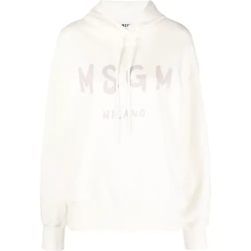 Casual Cotton Hoodie , female, Sizes: L - Msgm - Modalova