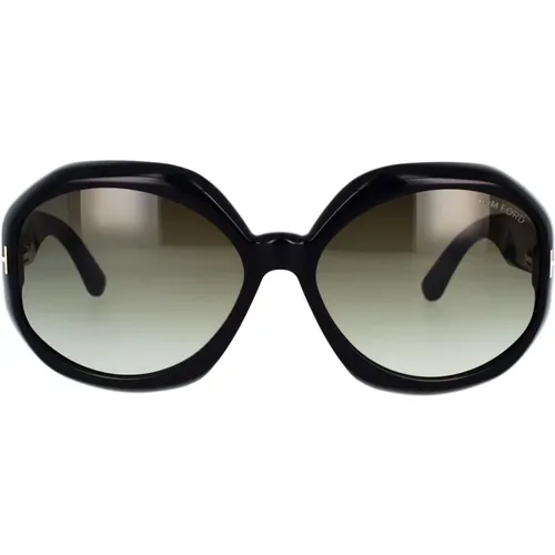 Sonnenbrille mit unregelmäßiger Form - Georgia Ft1011/S 01B , unisex, Größe: 62 MM - Tom Ford - Modalova