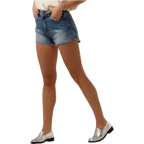 Blaue Denim-Shorts für Frauen , Damen, Größe: W29 - Rough Studios - Modalova