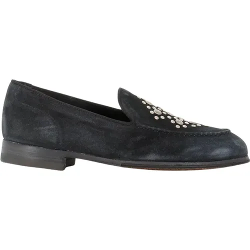 Suede Studded Loafers , female, Sizes: 3 UK, 7 UK, 5 UK, 4 UK, 5 1/2 UK, 6 UK - Alberto Fasciani - Modalova