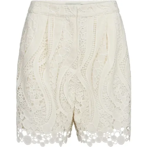 Elegante Spitzen High-Waist Shorts , Damen, Größe: S - Copenhagen Muse - Modalova