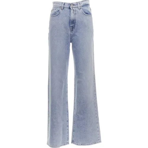 Jeans,Hellblaue Stretch-Denim Chiara Biasi Jeans - 7 For All Mankind - Modalova