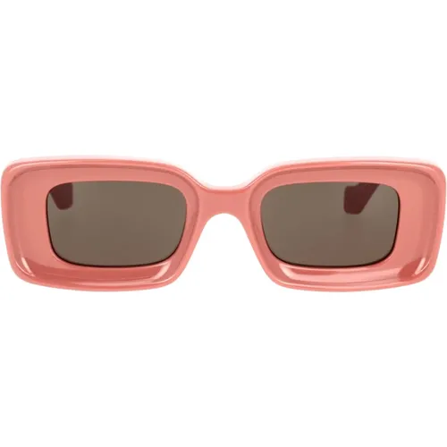 Chunky Anagram Rechteckige Sonnenbrille , unisex, Größe: 46 MM - Loewe - Modalova
