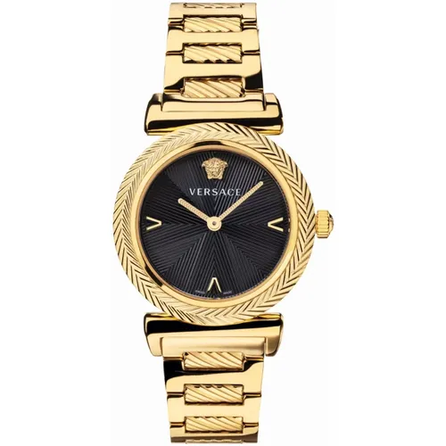V-Motif Stainless Steel Bracelet Watch , female, Sizes: ONE SIZE - Versace - Modalova