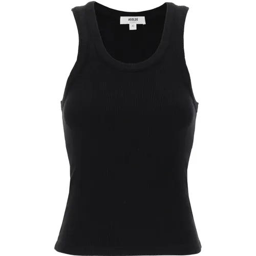 Poppy ribbed tank top , female, Sizes: XS, L/XL, M - Agolde - Modalova