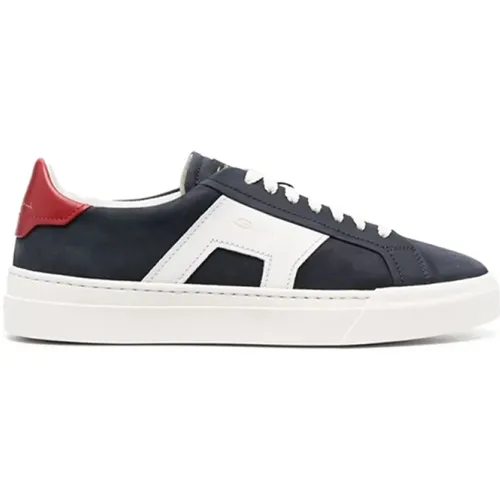 Luxus Leder Sneakers , Herren, Größe: 44 EU - Santoni - Modalova