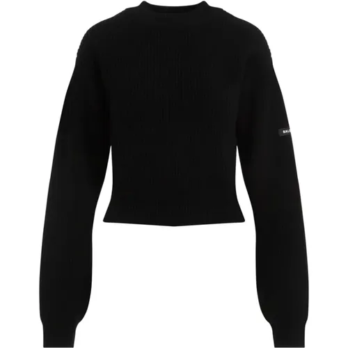 Schwarzer Cropped Sweater - Balenciaga - Modalova