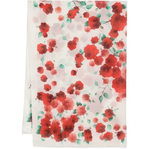 Silk Floral Print Pareo , female, Sizes: ONE SIZE - Magda Butrym - Modalova