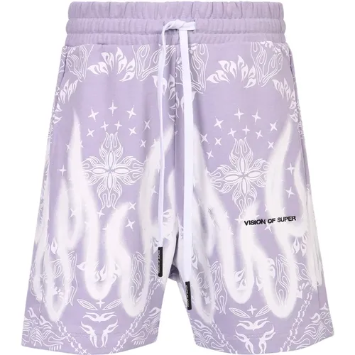 Bandana print shorts , male, Sizes: XL - Vision OF Super - Modalova