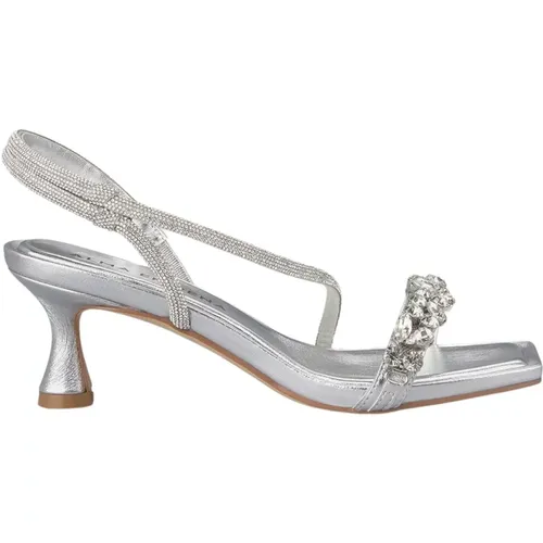 Crystal Strap Heel Sandal , female, Sizes: 7 UK, 6 UK, 8 UK, 5 UK, 4 UK - Alma en Pena - Modalova