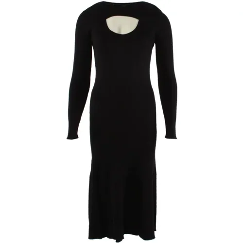 Schwarzes Kleid aus Elastan-Material , Damen, Größe: L - pinko - Modalova