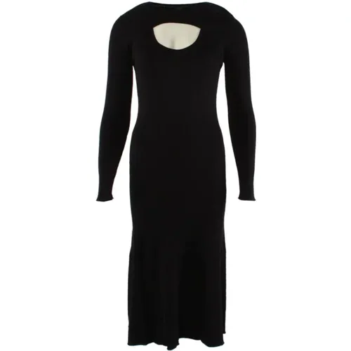 Schwarzes Kleid aus Elastan-Material , Damen, Größe: S - pinko - Modalova