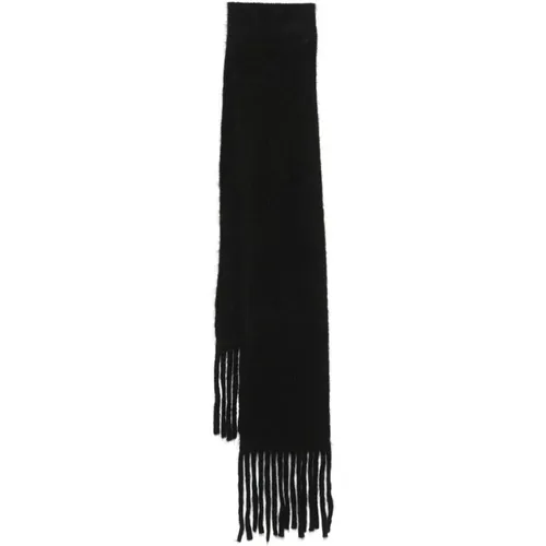 Alpaca Wool Blend Fringed Scarf , male, Sizes: ONE SIZE - Séfr - Modalova