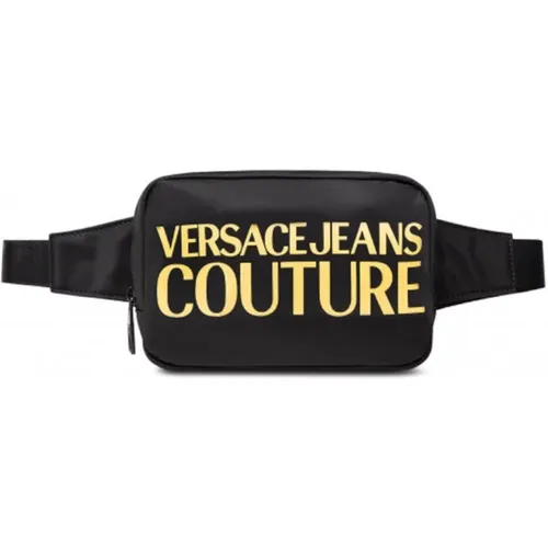 Men Nylon Marsupio with Gold Logo , male, Sizes: ONE SIZE - Versace Jeans Couture - Modalova
