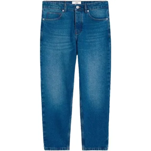 Gebrauchte Blaue Tapered Fit Jeans , Herren, Größe: W28 - Ami Paris - Modalova