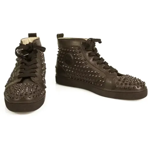 Pre-owned Leather sneakers , female, Sizes: 9 1/2 UK - Christian Louboutin Pre-owned - Modalova