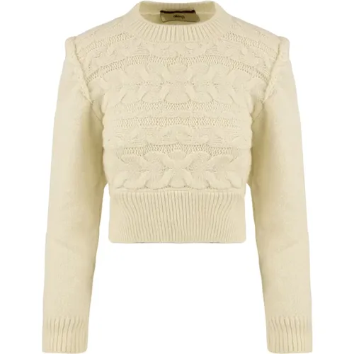Cream Sweaters for Women , female, Sizes: XS, M - Akep - Modalova