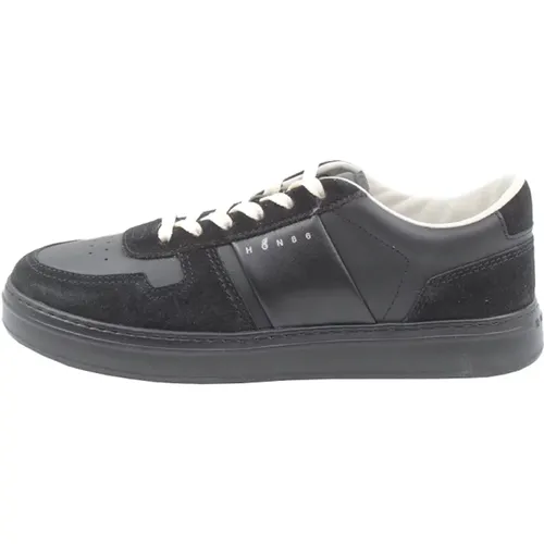 Schwarze Sneakers mit Wildleder und Leder , Herren, Größe: 43 EU - Hogan - Modalova