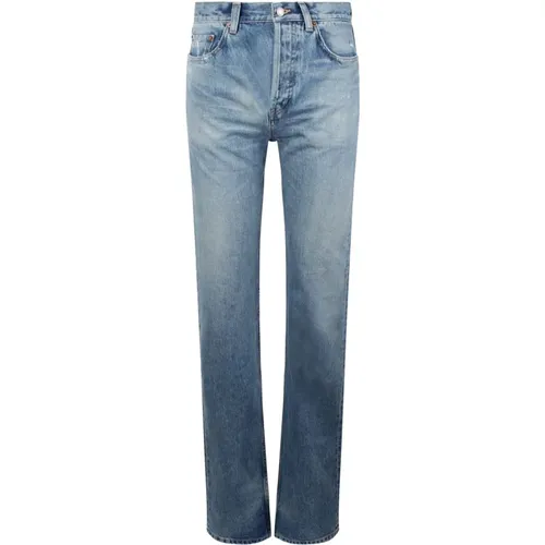 Blaue Denim Straight Leg Jeans - Saint Laurent - Modalova