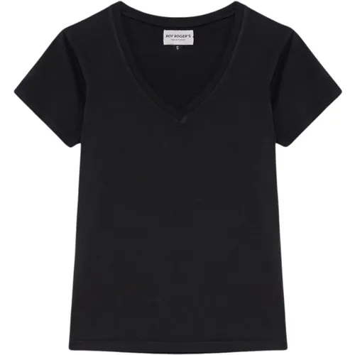 V-Neck T-Shirt and Polo , female, Sizes: S, XS, L, M - Roy Roger's - Modalova