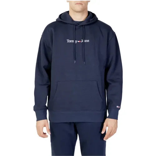 Mens Linear Hoodie , male, Sizes: XS, S - Tommy Jeans - Modalova