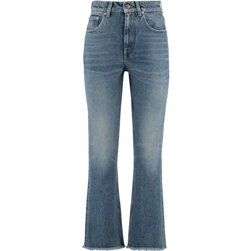 Bestickte Patch Cropped Jeans , Damen, Größe: W25 - Golden Goose - Modalova