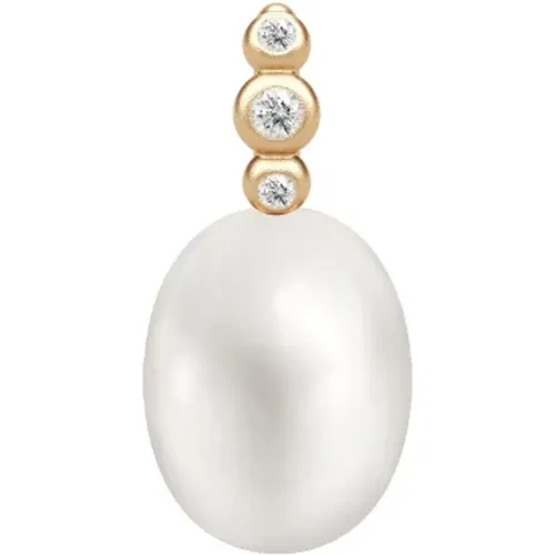 Klassischer Lovina Anhänger mit Diamanten und Perle , Damen, Größe: ONE Size - Julie Sandlau - Modalova