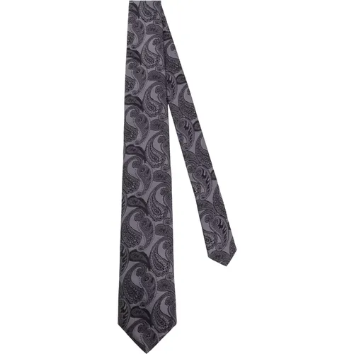 Paisley Silk Tie Made in Italy , male, Sizes: ONE SIZE - BRUNELLO CUCINELLI - Modalova