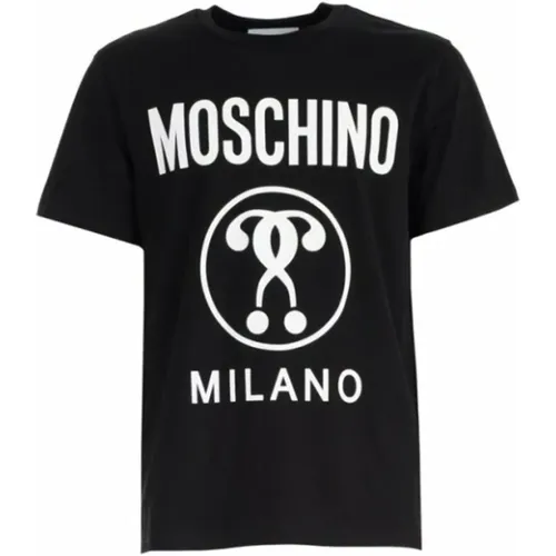 Doppeltes Fragezeichen Logo T-Shirt - Moschino - Modalova