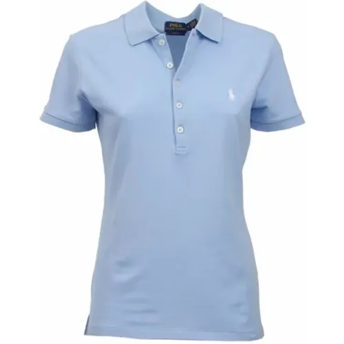 Slim Fit Kurzarm-Poloshirt , Damen, Größe: XL - Polo Ralph Lauren - Modalova