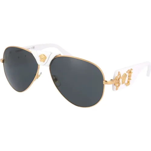 Stylish Sunglasses 0Ve2150Q , male, Sizes: 62 MM - Versace - Modalova