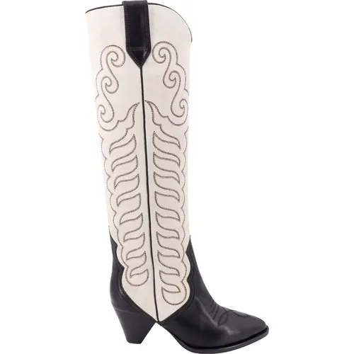 Embroidered Cone Heel Ankle Boots , female, Sizes: 3 UK - Isabel marant - Modalova
