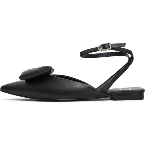 Slingback Ballerinas - Schwarz , Damen, Größe: 36 EU - Cesare Gaspari - Modalova