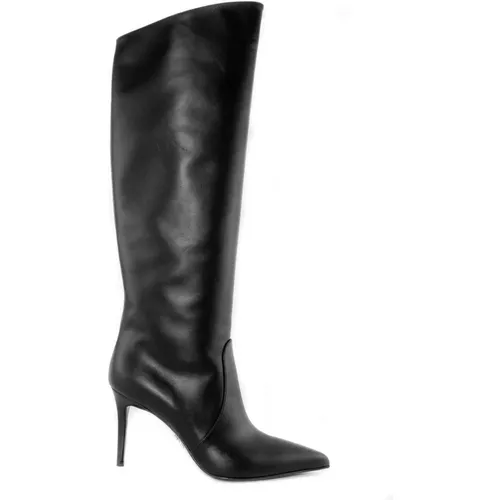 Leather Divina Pointed Boots , female, Sizes: 4 1/2 UK, 6 UK, 5 1/2 UK - Sergio Levantesi - Modalova