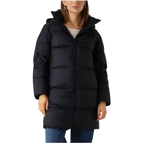 Marineblauer Daunen-Casual-Mantel , Damen, Größe: S - Tommy Hilfiger - Modalova