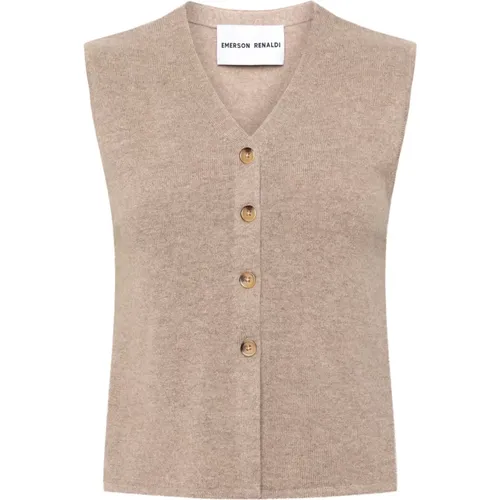 V-neck vest , female, Sizes: XS, S, M - Emerson Renaldi - Modalova