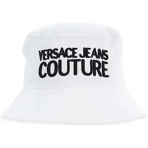Weißer Baumwollherrenhut mit Logo - L , Herren, Größe: S - Versace Jeans Couture - Modalova